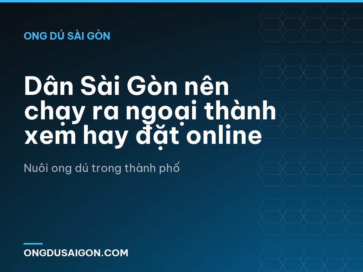 Dân Sài Gòn nên chạy ra ngoại thành xem hay đặt online