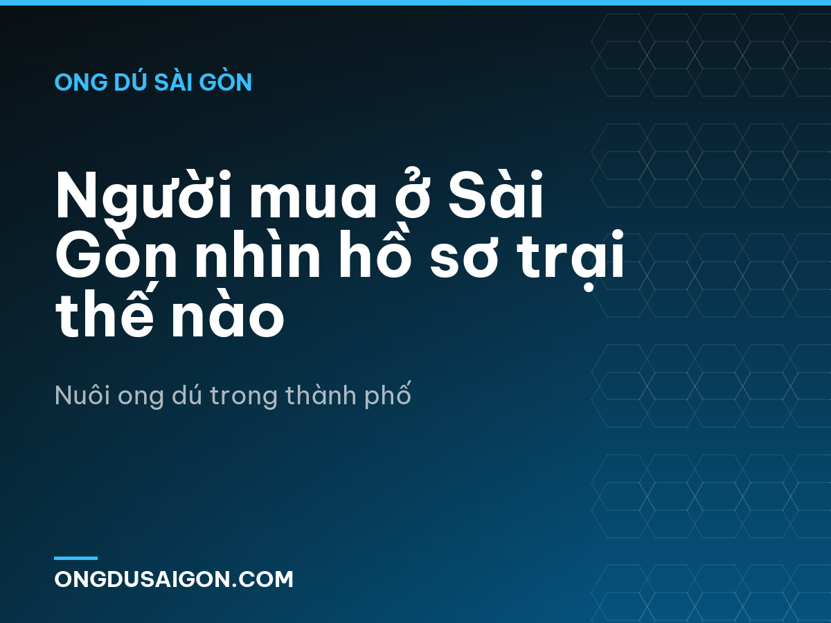 Người mua ở Sài Gòn nhìn hồ sơ trại thế nào