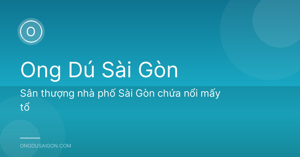 Sân thượng nhà phố Sài Gòn chứa nổi mấy tổ
